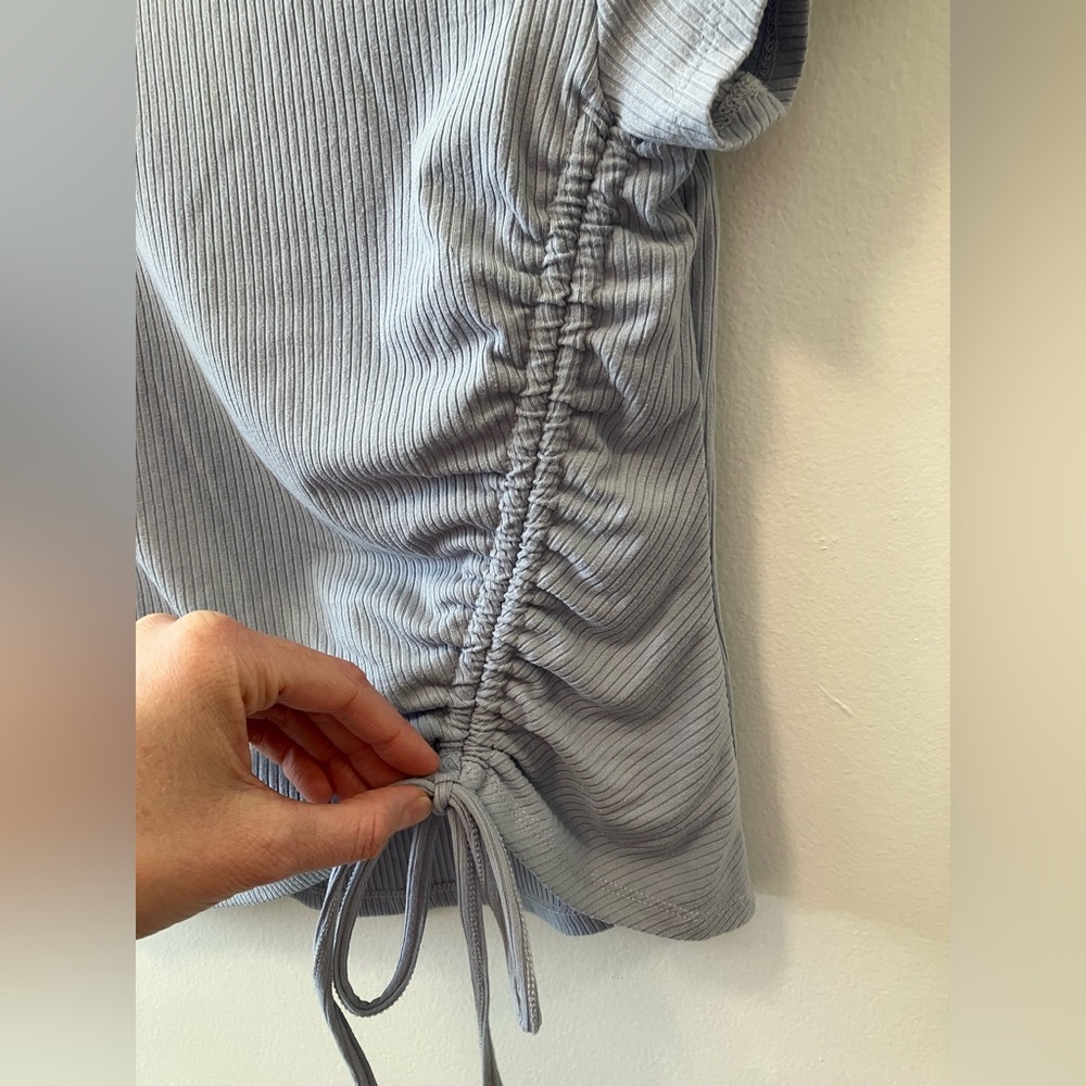 Pink Rose Drawstring Ruched Top - Picture 5 of 7